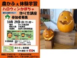 ハロウィンかぼちゃ作り方講座 募集案内