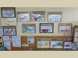 絵手紙教室（11月8日）の作品店内展示