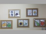 絵手紙教室（9月6日）の作品店内展示