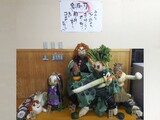 越冬野菜市つくりもん 2020年度 大人気漫画 「鬼滅の刃」の展示